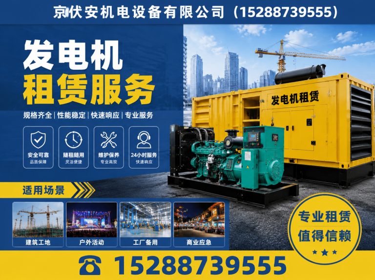兰州应急发电机出租展示图